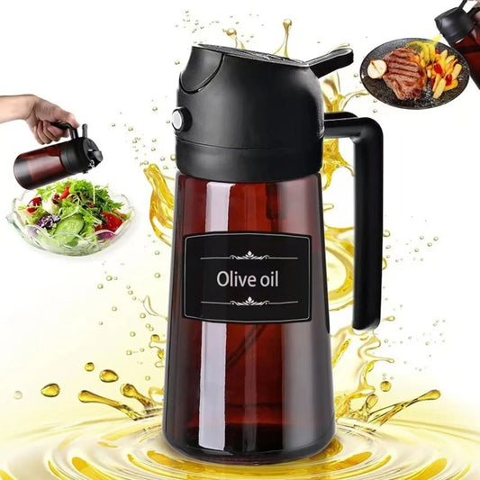 2-in-1 Oil Sprayer Bottle - Dark Glass
