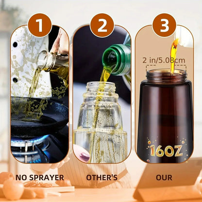2-in-1 Oil Sprayer Bottle - Dark Glass