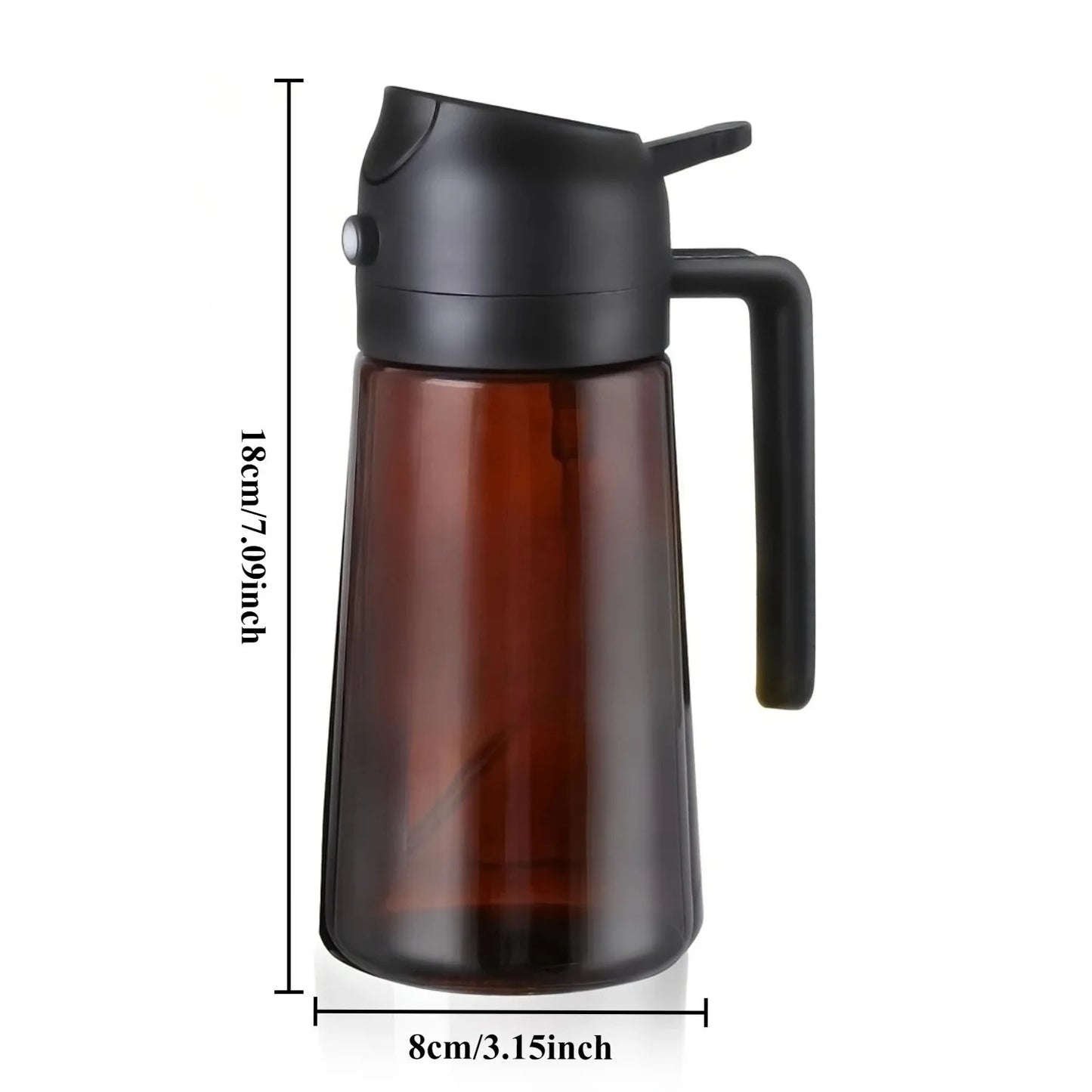 2-in-1 Oil Sprayer Bottle - Dark Glass