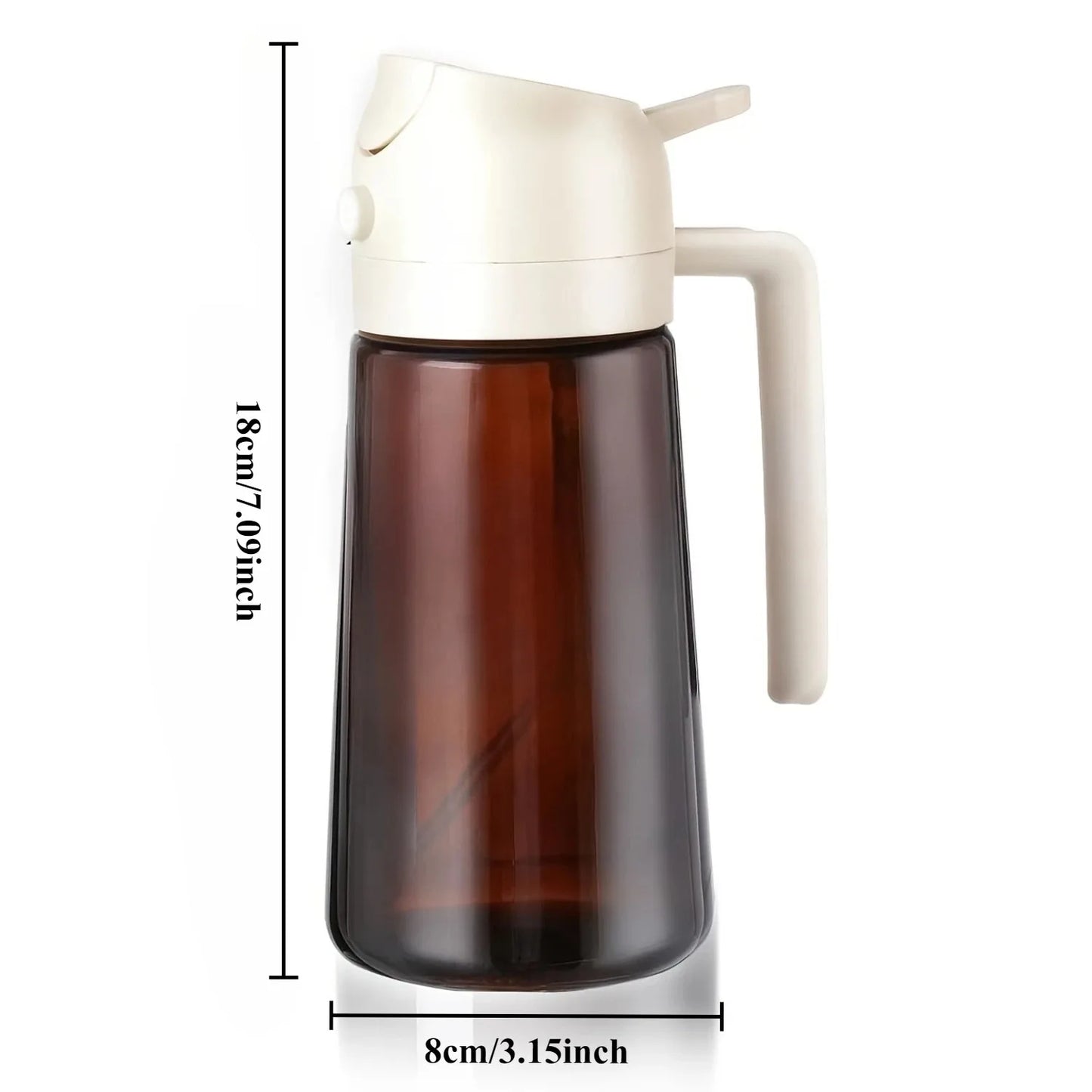 2-in-1 Oil Sprayer Bottle - Dark Glass